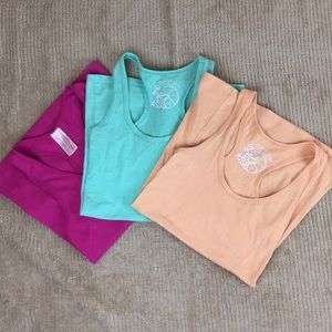 3 Tank Tops: 2 Planet Gold, 1 Tanco XS